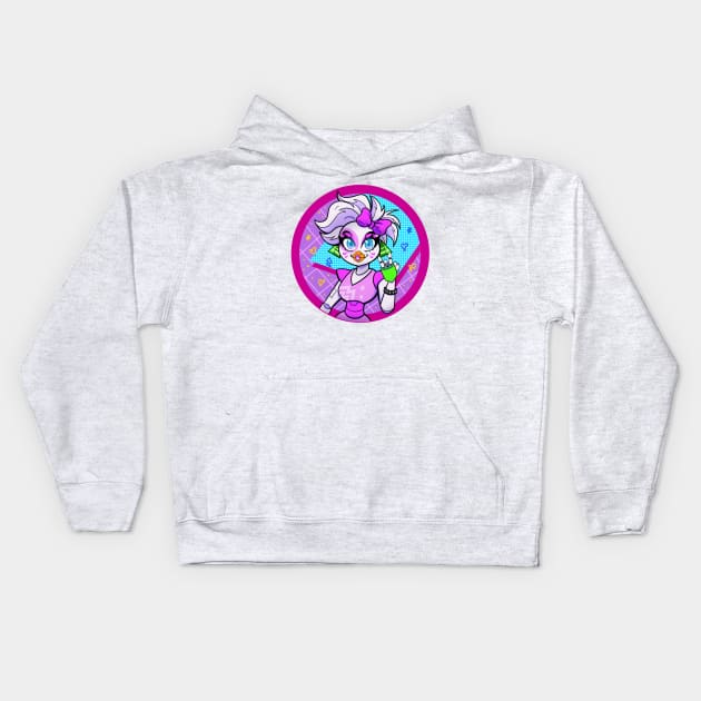 FNAF Security Breach: Glam-Rock Chica Kids Hoodie by V.A. Fox Designs